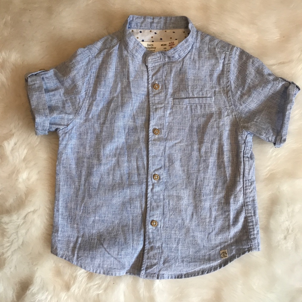 Zara Baby Boy collection button down 9/12 months